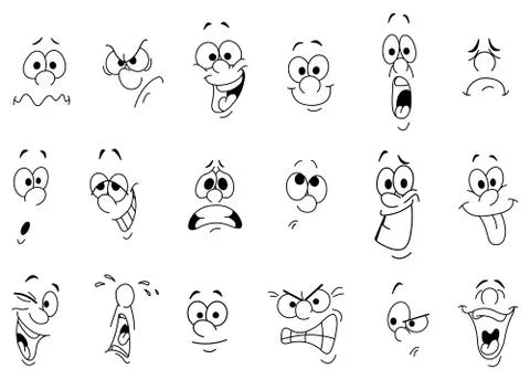 Facial expressions Stock Illustration