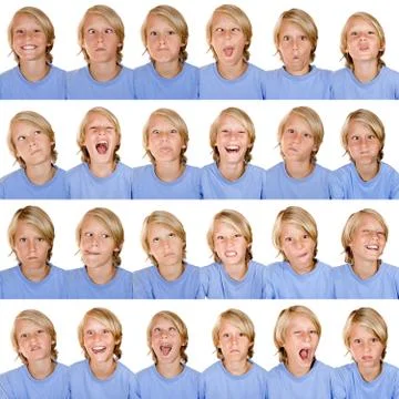 Facial expressions Foto stock