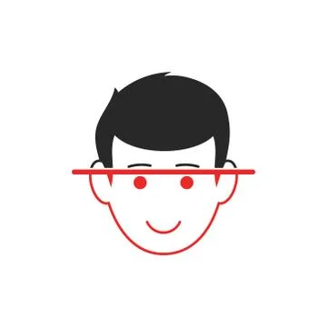 Facial identify isolated vector illustration. Simple icon design. Stock Illustration