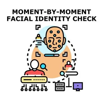 Facial identity check for security access and data privacy Stock Illustration