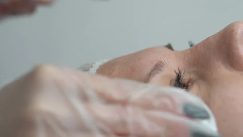 Facial injection procedure. Plastic surgery. Stock Footage 209990910