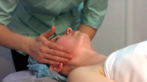Facial massage closeup Stock Footage 68415446