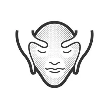 Facial massage icon Illustrazione stock