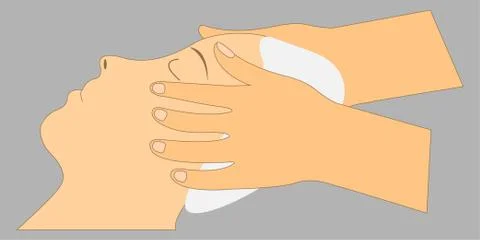 Facial massage Stock Illustration