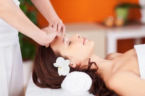 Facial massage Stock Photos