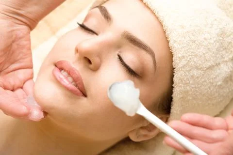 Facial massage Stock Photos