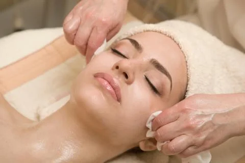 Facial massage Stock Photos