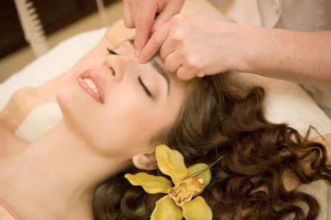 Facial massage Stock Photos