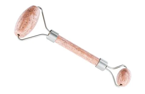 Facial massage roller with two massage heads for skincare. 3D rendering Stock Illustration