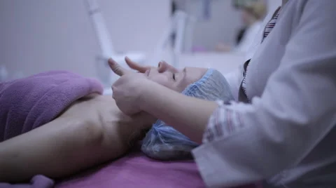 Facial massage in the salon Stock Footage 61440526