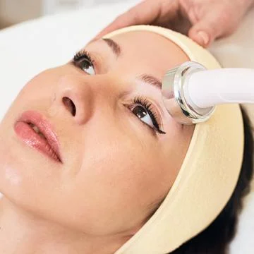 Facial peeling procedure Stock Photos