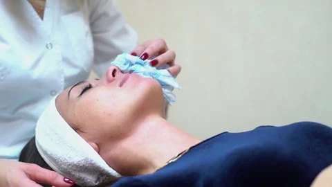 Facial peels at the salon Stock Footage 82343835