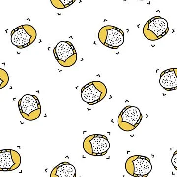 Facial points for face id technology vector seamless pattern Stock Illustration