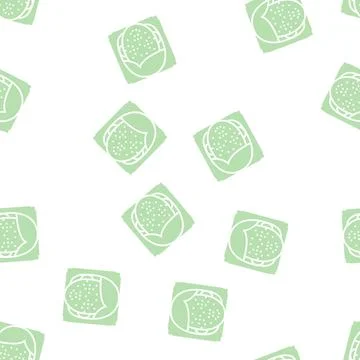 Facial points for face id technology glyph seamless pattern Illustrazione stock