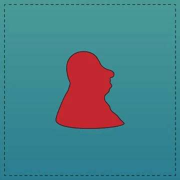 Facial profile computer symbol Illustrazione stock