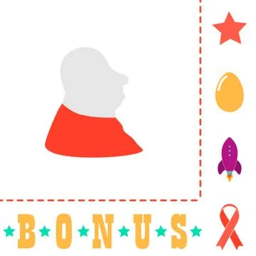 Facial profile computer symbol 스톡 일러스트