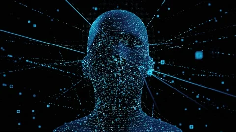 Facial recognition and biometric identification scan concept. Stock Footage 168078564