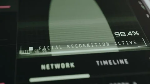 Facial Recognition biometric scan in progress Stock Footage 332891874