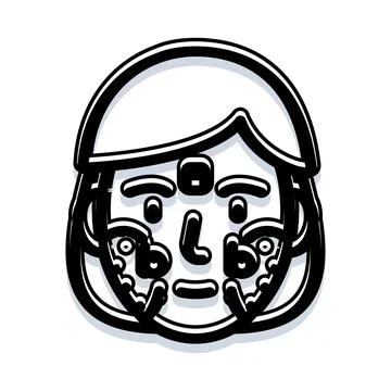 Facial recognition biometric scanning identifying a person Illustrazione stock