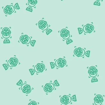 Facial recognition camera social robotics line seamless pattern Illustrazione stock