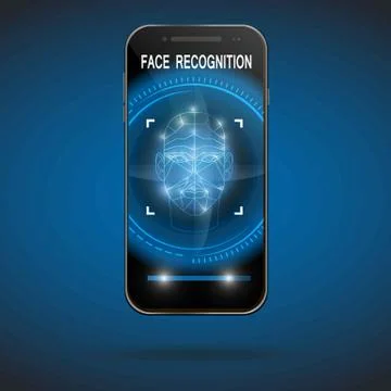 Facial recognition concept. Stock Illustration