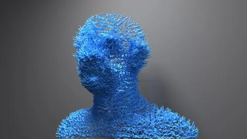 Facial recognition from DNA, identification or verification Stock Illustration