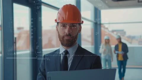 Facial Recognition. Face ID. Face Detection. Biometric Technological 3D Scanning Stock Photos