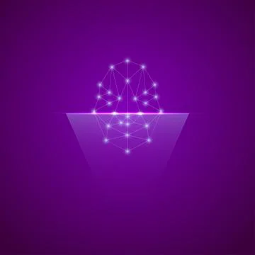 Facial recognition illustration. Biometric identification or Facial recogniti Stock Illustration