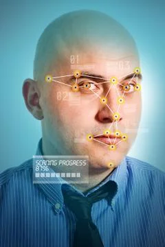 Facial recognition Foto stock