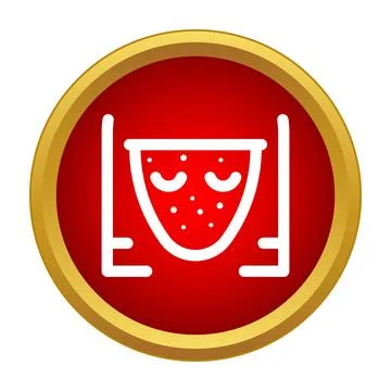 Facial recognition scan identifying biometric data access icon Stock Illustration