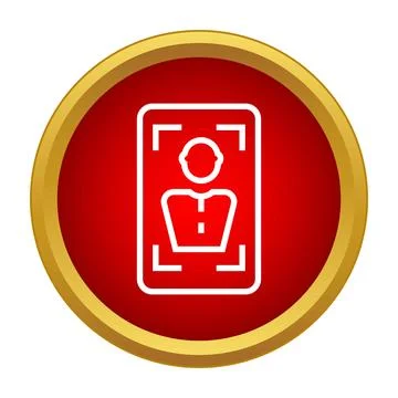 Facial recognition scan identifying a person for security access Stock Illustration