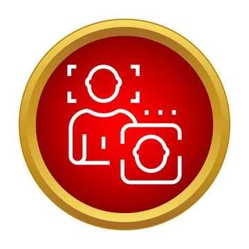 Facial recognition scan identifying person for security access Stock Illustration