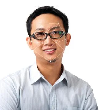 Facial recognition system concept. Stock Photos