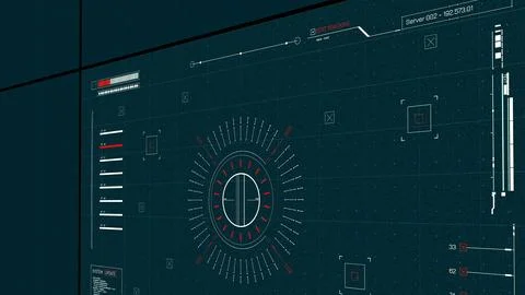 Facial recognition system display in a surveillance environment with data Stock Illustration