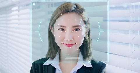 Facial Recognition System Video stock 127329723