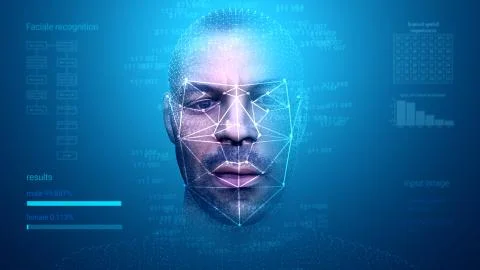 Facial Recognition System Stock Illustration