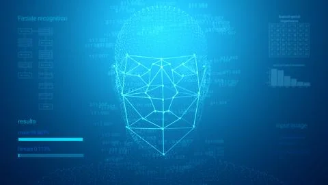 Facial Recognition System Stock Illustration