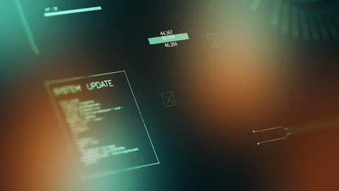 Facial recognition system update shown on a digital screen during a Stock Photos