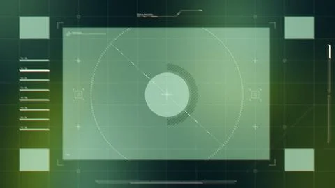 Facial recognition technology displayed on a digital interface for surveillance Illustration