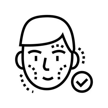 Facial reconstruction surgery line icon vector illustration Stock Illustration