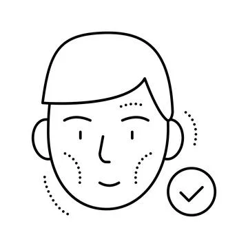 Facial reconstruction surgery line icon vector illustration Stock Illustration