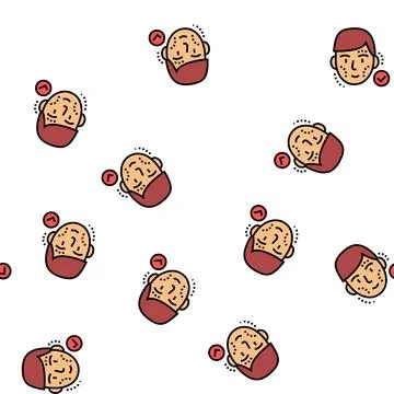 Facial reconstruction surgery vector seamless pattern Stock Illustration