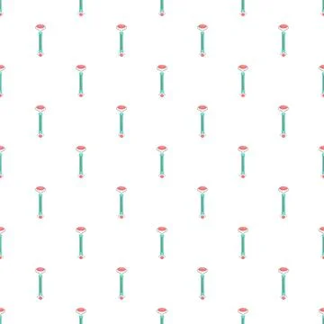 Facial roller seamless pattern for skincare beauty background Stock Illustration