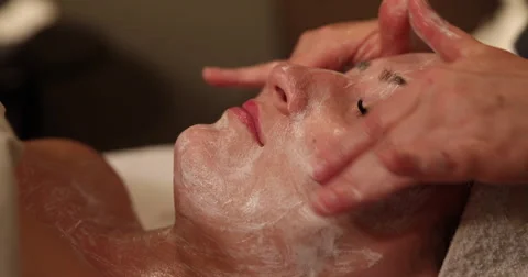 Facial Rub Camera Pull Back Stock Footage 57752343