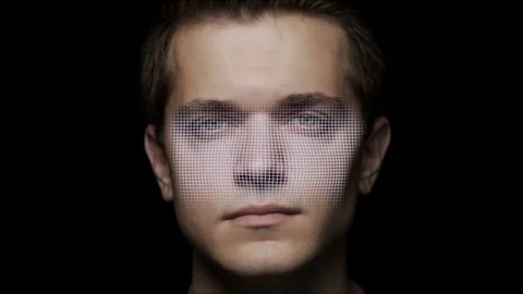 Facial scan concept. Stock Footage 100404047