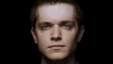 Facial scan different types concept Stock Footage 100404039