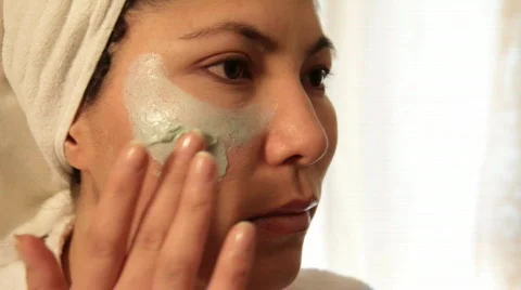 Facial scrub  Stock Footage 682466