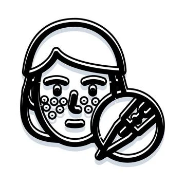 Facial skin problem and acne treatment tool Stock Illustration