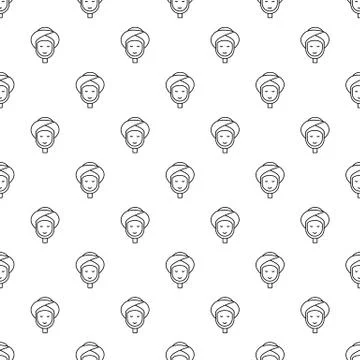 Facial spa treatment pattern seamless イラスト素材