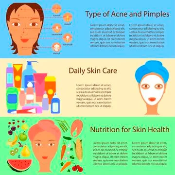 Facial treatment flyer Stock Illustration